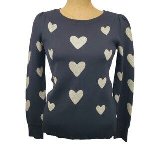 I.N.C. women's black and gold heart sweater size M